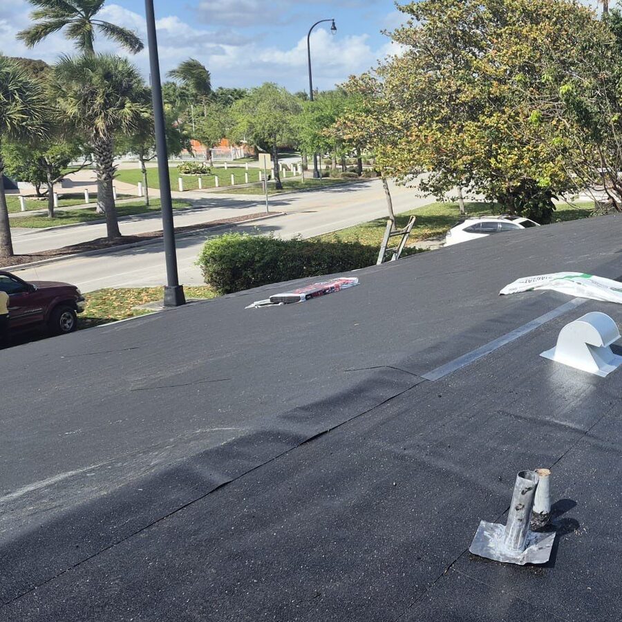 Modified bitumen flat roof installed in Cutler Bay